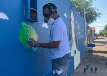 Águas de Teresina promove oficinas de grafite a estudantes de Teresina